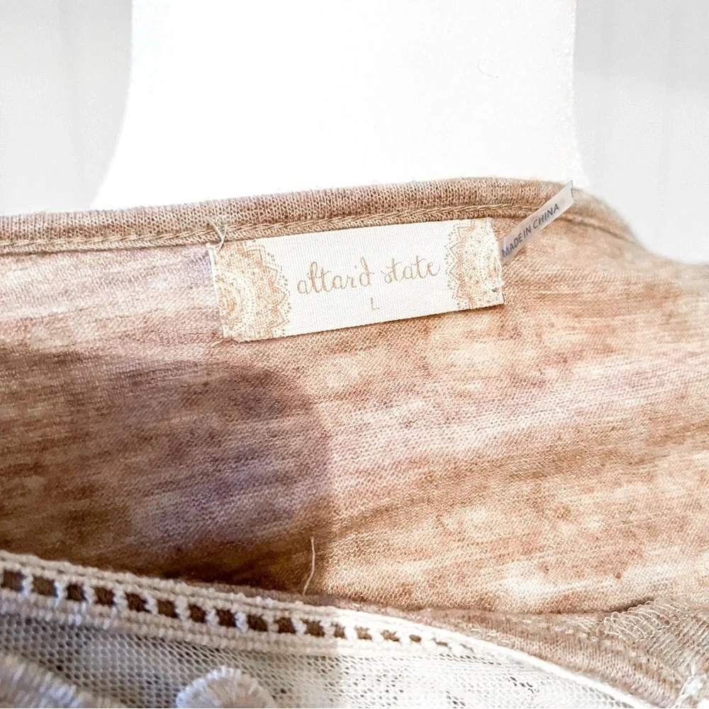 Altar’d State Lace Front Long Sleeve Tunic - Picture 3 of 4